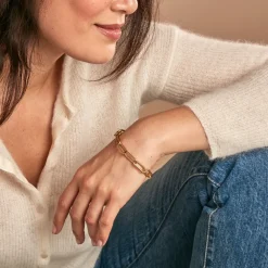 Bracelet Maille Urban Line Acier Doré