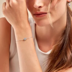 Bracelet Majesty Argent Blanc Oxyde De Zirconium