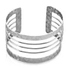 Bracelet Manchette Cambria Acier Blanc