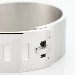 Bracelet Manchette Japon Acier Blanc