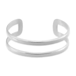 Bracelet Manchette Lisie Acier Blanc
