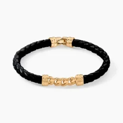 Bracelet Mani Plaque Or Doré