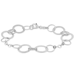 Bracelet Margueritteae Argent Blanc