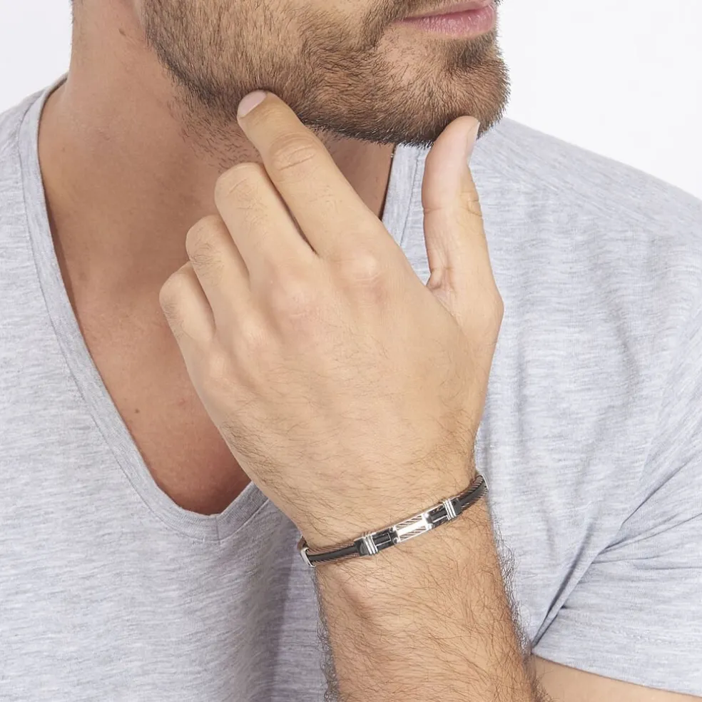 Bracelet Marie-gaelleae Or Acier Bicolore