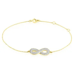Bracelet Mariquita Or Jaune Oxyde De Zirconium