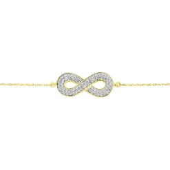 Bracelet Mariquita Or Jaune Oxyde De Zirconium