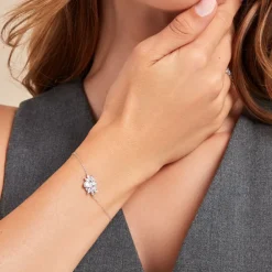 Bracelet Marquis Or Blanc Oxyde De Zirconium