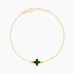 Bracelet Marvella Or Jaune Malachite