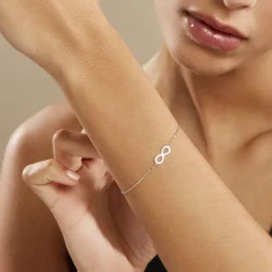 Bracelet Maryeme Infini Selectra Or Blanc