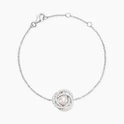 Bracelet Matilda Argent Blanc Perle De Culture Et Oxyde De Zirconium