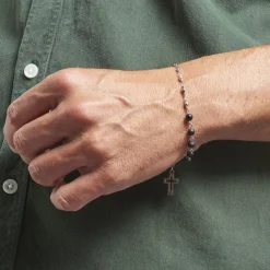 Bracelet Maximus Acier Blanc Onyx