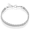 Bracelet Metropolitan Maille Fantaisie Acier Blanc