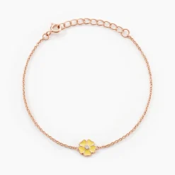 Bracelet Mimosa Argent Rose Oxyde De Zirconium