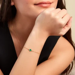 Bracelet Mirage Or Jaune Malachite
