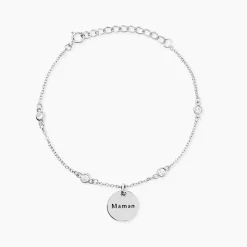 Bracelet Moa Argent Blanc Oxyde De Zirconium