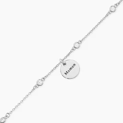 Bracelet Moa Argent Blanc Oxyde De Zirconium