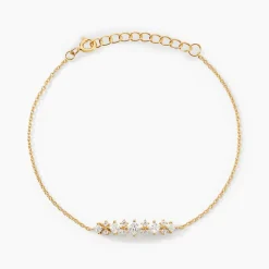 Bracelet Monique Argent Jaune Oxyde De Zirconium