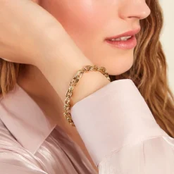 Bracelet Murano Acier Jaune