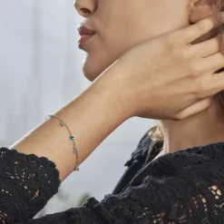 Bracelet Myosothis Plaqué Or Pierres