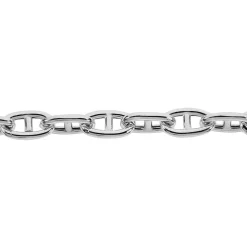 Bracelet Nazima Maille Marine Argent Blanc