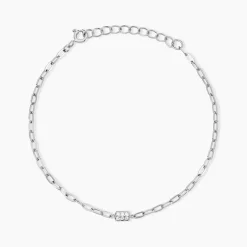 Bracelet Nexus Argent Blanc Oxyde De Zirconium