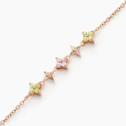 Bracelet Nimbe Argent Rose Oxyde De Zirconium