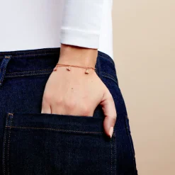 Bracelet Nimbe Argent Rose Oxyde De Zirconium