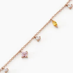 Bracelet Nimbe Argent Rose Oxyde De Zirconium