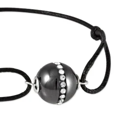 Bracelet Nina Cera Argent Blanc Strass Et Céramique