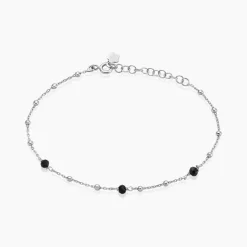 Bracelet Nissia Argent Blanc Verre
