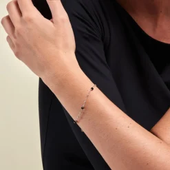 Bracelet Nissia Argent Blanc Verre