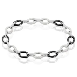 Bracelet Nowell Argent Blanc Oxyde De Zirconium Et Céramique