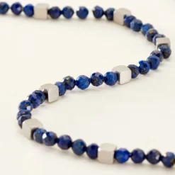 Bracelet Oleg Acier Blanc Sodalite
