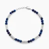Bracelet Olek Acier Blanc Lapis Lazuli