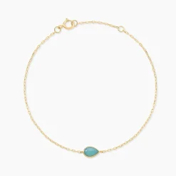 Bracelet Ondée Or Jaune Amazonite