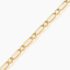 Bracelet Ophelio Maille Alternee 1/1 Or Jaune