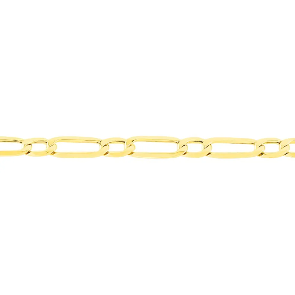 Bracelet Ophelio Maille Alternee 1/1 Or Jaune