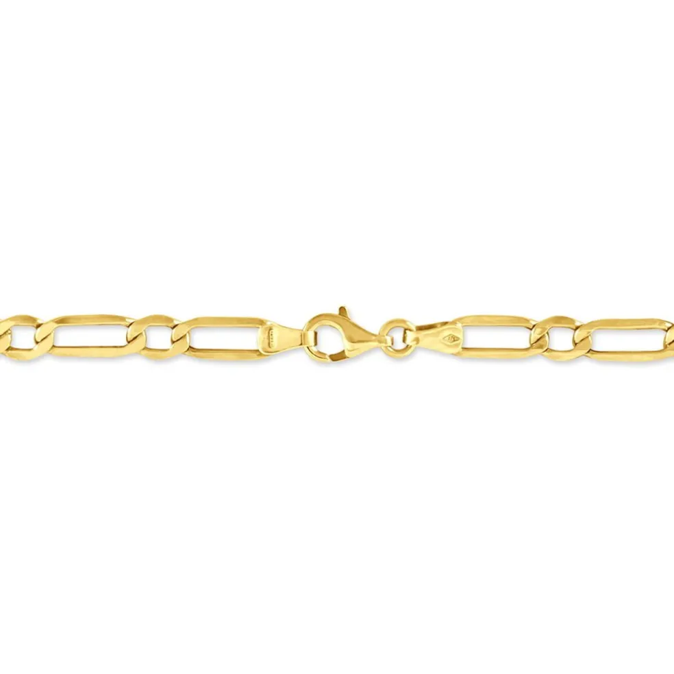 Bracelet Ophelio Maille Alternee 1/1 Or Jaune