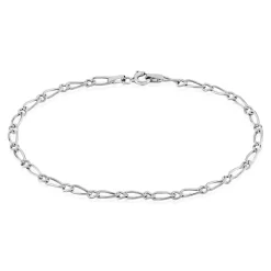Bracelet Ophelio Maille Alternee 1/1 Or Blanc