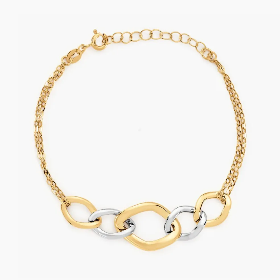 Bracelet Or Bicolore Acanthus