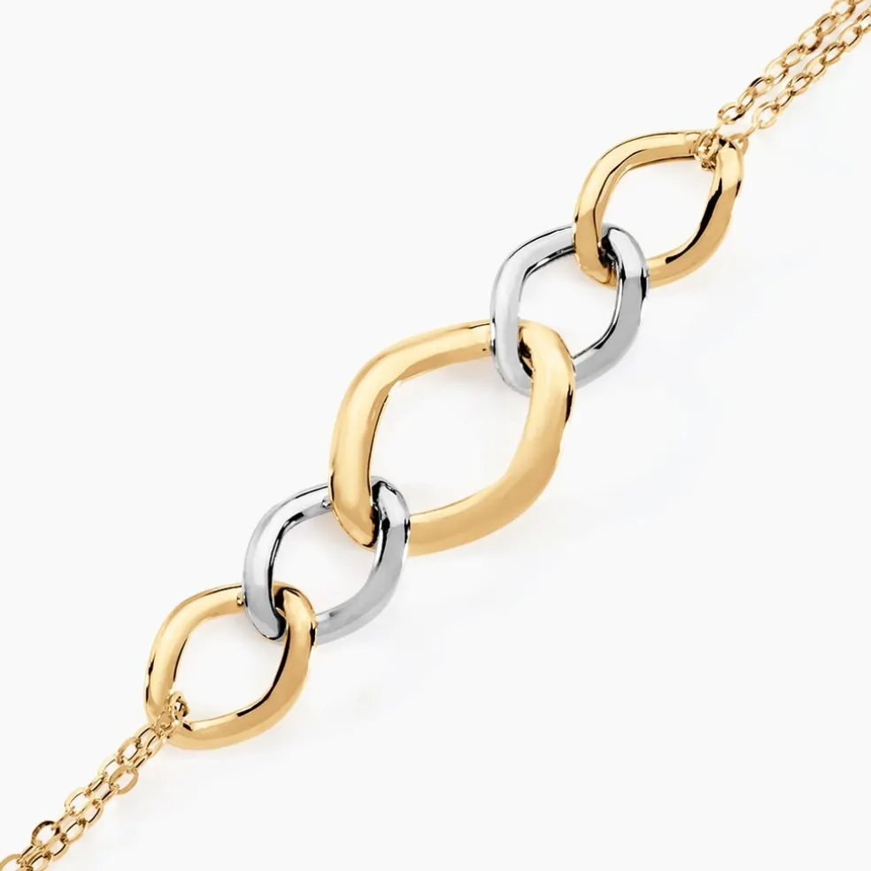 Bracelet Or Bicolore Acanthus