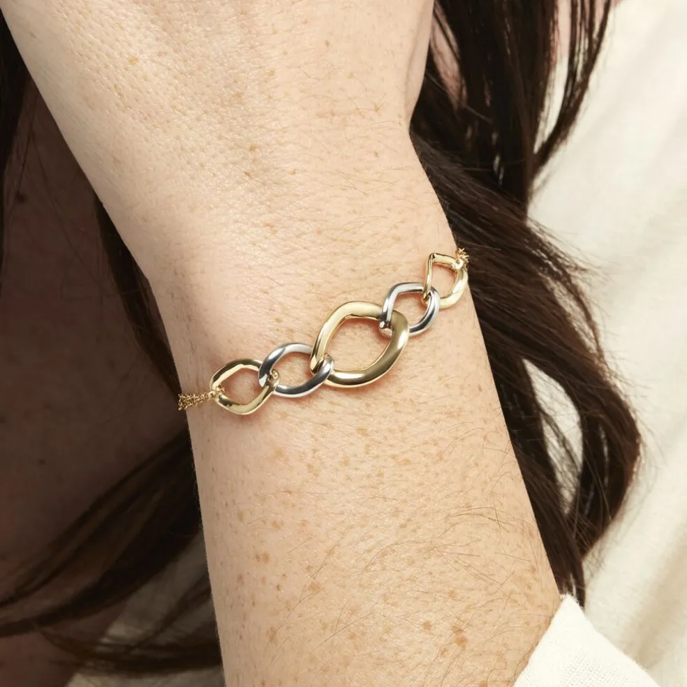 Bracelet Or Bicolore Acanthus