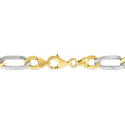 Bracelet Or Bicolore Maille Alternée