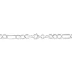 Bracelet Or Blanc Maille Alternée 1/3