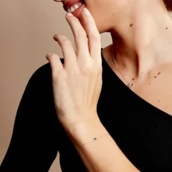 Bracelet Or Blanc Onora Saphir