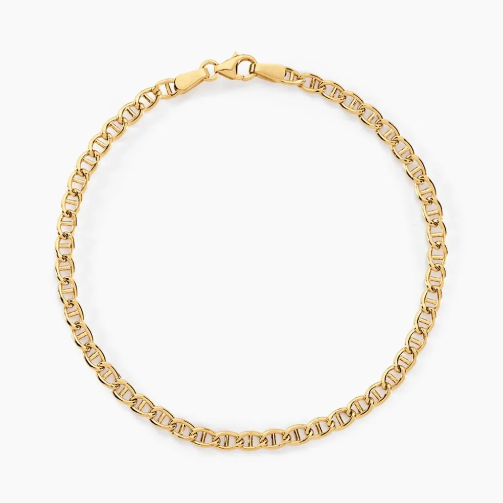 Bracelet Or Jaune Capucin Maille Marine