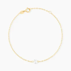 Bracelet Or Jaune Emilee Oxyde De Zirconium