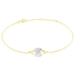 Bracelet Or Jaune Ludmille Oxyde De Zirconium