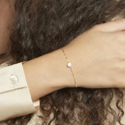 Bracelet Or Jaune Luminae Oxyde De Zirconium