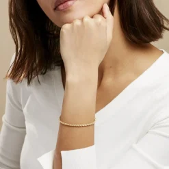 Bracelet Or Jaune Maille Corde